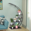 GAOMON 2PCS 5 Layers Semicircle Iron Flower Stand Plant Stand N101