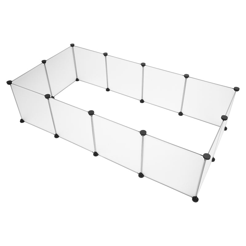 GAOMON 12pcs Portable Pet Playpen Muti-function Translucent Black