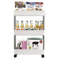 GAOMON 3-layer Storage Cart Ultra Thin Mobile Multi-function Slim White