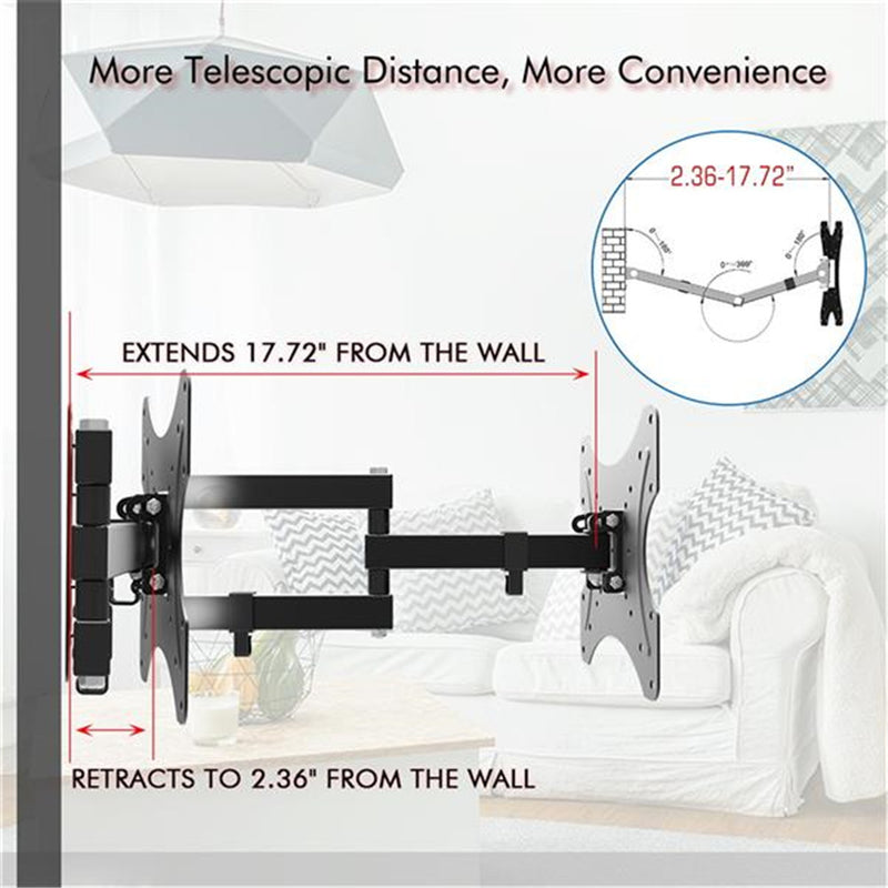 GAOMON TV Wall Mount Full Motion Bracket 26-55 Inches Black