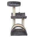 GAOMON Cat Condo Set 28-inch Tree Tower Scratching Post Step Ladder Grey