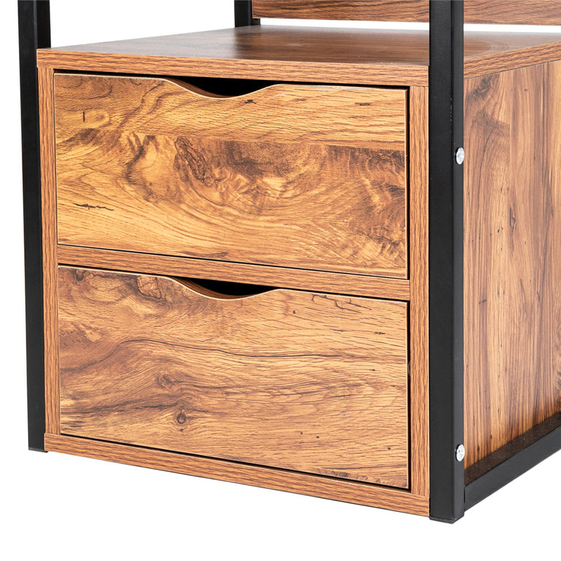 GAOMON Steel Frame Three-drawing Bedside Table Household Furniture for Living Room