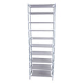 GAOMON 10 Tiers Shoe Rack Simple Assembly 30 Pairs Shoes Capacity Grey