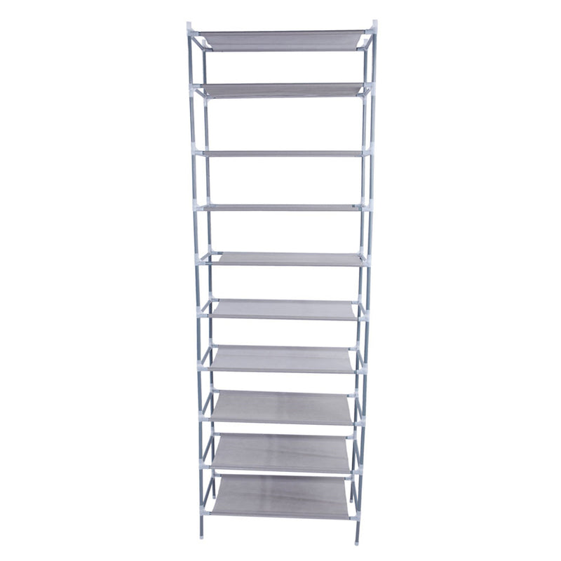 GAOMON 10 Tiers Shoe Rack Simple Assembly 30 Pairs Shoes Capacity Grey