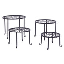 GAOMON 4pcs Plant Stands Indoor Outdoor Strong Plant Shelves Black