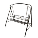 GAOMON Flat Iron Tube Double Swing Chair with Back Thin Line