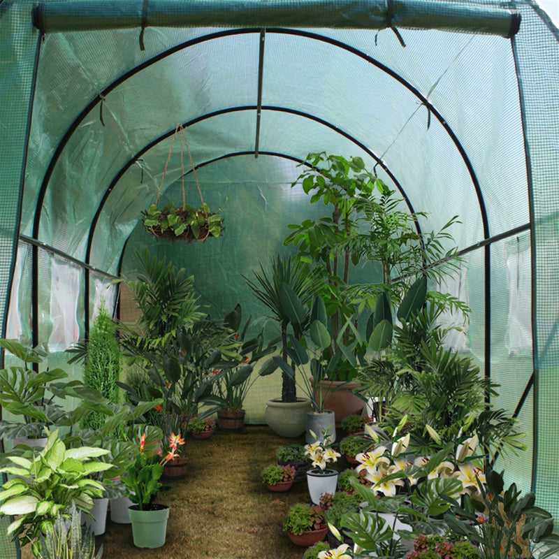 GAOMON 12′x7′x7′ Indoor Outdoor Greenhouse for Garden Patio Backyard Balcony Green