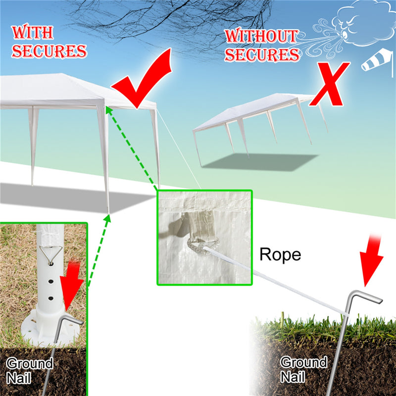 GAOMON 3x6m 6-sided 2 Doors Spiral Tube Pergola Waterproof Tent for Household Wedding Party