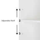GAOMON Bathroom Mirror Cabinet Shelf Waterproof Space Saving Wall Mounted Double Door Cabinet