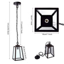 GAOMON 110-240v Chandelier E26 Lantern Pendant Light for Dining Room Kitchen Hallway Black