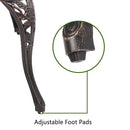 GAOMON 42.5 Inch Outdoor Leisure Couple Bench with Backrest Armrests Outdoor Stool