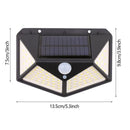 GAOMON 100led Solar Wall Lights Waterproof Motion Sensor Light Black
