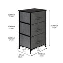 GAOMON 3-layer Home Storage Dresser Bedside Cupboard Small Standing Organizer
