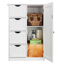GAOMON Single Door Bathroom Storage Cabinet with 4 Drawers Waterproof Lightweight