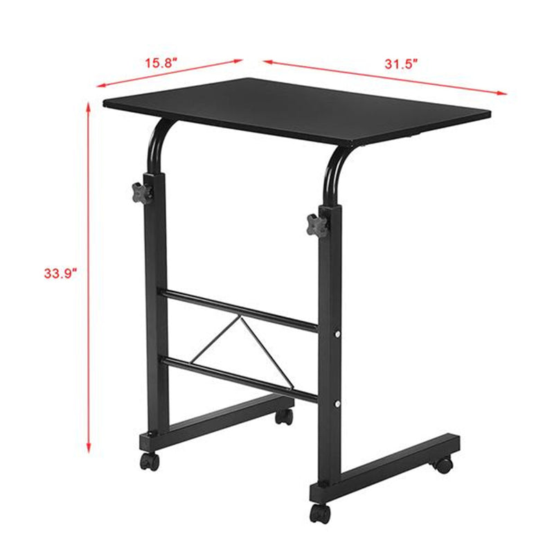 GAOMON Side Table Height Adjustable Coffee Snack Table Black