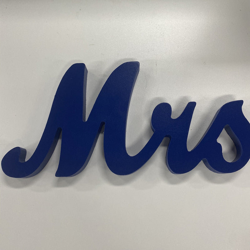 GAOMON 1 Set Wooden Mr And Mrs Letter Ornament Wedding Props Sea Blue
