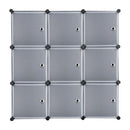GAOMON Storage Organizer Diy 9-Cube Storage Shelving With Doors