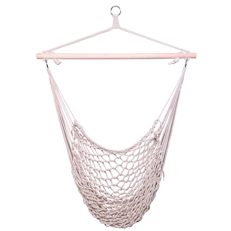 GAOMON Hanging Chair Sky Chair Swing for Indoor Outdoor Garden Yard Beige