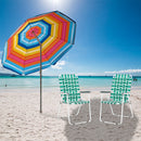 GAOMON 2pcs Beach Chair Steel Tube Bearing 120kg Folding Beach Chair Light Green Stripes