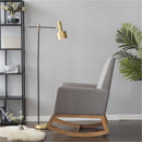 GAOMON Rocking Chair Retro Lounge Chair Relax Chair with Cushion Light Grey