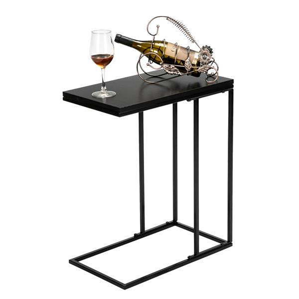 GAOMON L Side Table for Living Room Bedroom Assemble Side Table Black