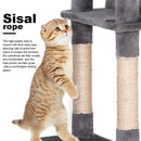 GAOMON Cat Tree Toy Plush Indoor Multistory Cat Tree Toys Cat Climbing Frame Toy Grey