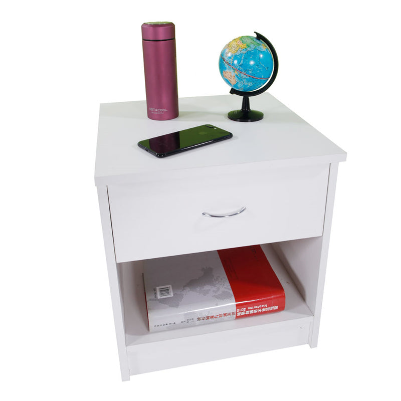 GAOMON 2pcs Night Stands with Storage Drawer Shelf Bedside End Table 40x40x45cm