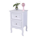 GAOMON Rural Style Bedside Table Nightstands with 2 Drawers Storage Cabinet White