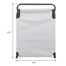 GAOMON Outdoor Folding Three-fold Camping Bed for Courtyard Beach Reclining Lounger Grey