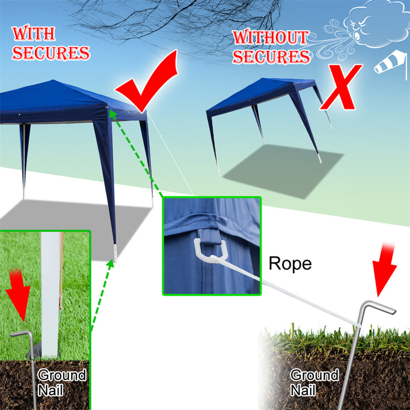 GAOMON 3x6m 4 Window Practical Waterproof Folding Tent Sunscreen Windproof Easy Set up Large Family Tents