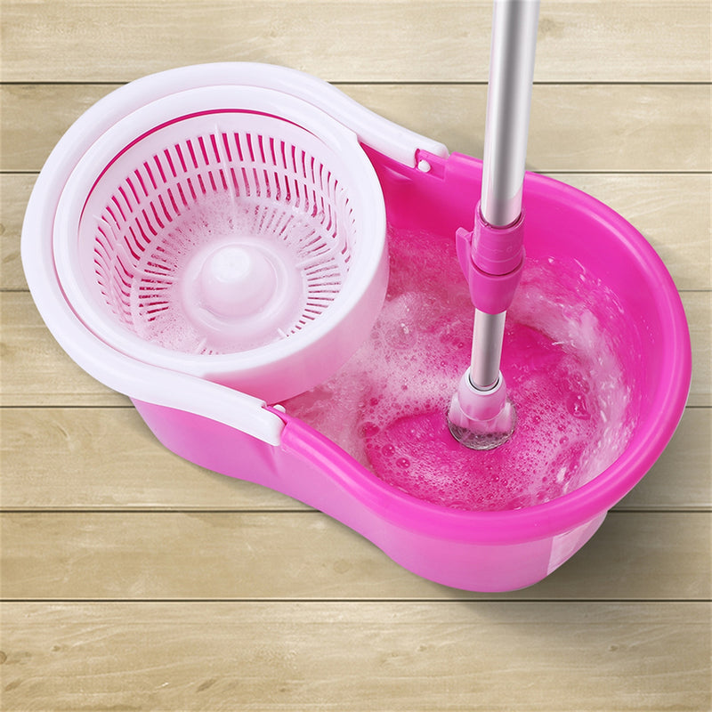 GAOMON 360 Degree Spin Mop Bucket with Wringer System Extended Mop Handle