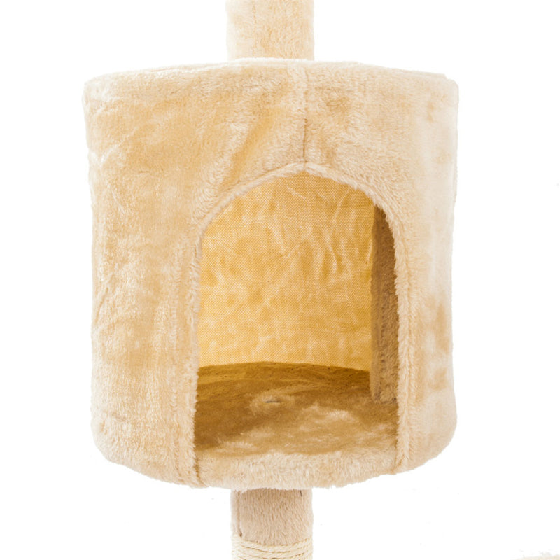 GAOMON Multi-level Cat Tree Condo Cat Climbing Frame for Kittens Cats Pets Beige