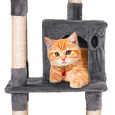 GAOMON Cat Tree Toy Plush Indoor Multistory Cat Tree Toys Cat Climbing Frame Toy Grey