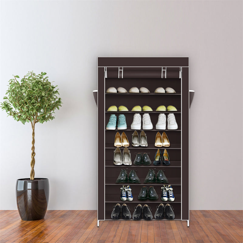 GAOMON 10 Layers Household Shoe Organizer Dark Brown