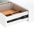 GAOMON Dressing Table Bedroom Solid Wood Simple Dressing Table White