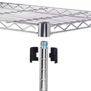 GAOMON 5-layer Metal Shelf 180 x 90 x 35 Storage Rack Home Kitchen Outdoor Silver