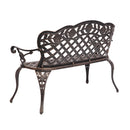 GAOMON 42.5 Inch Outdoor Leisure Couple Bench with Backrest Armrests Outdoor Stool