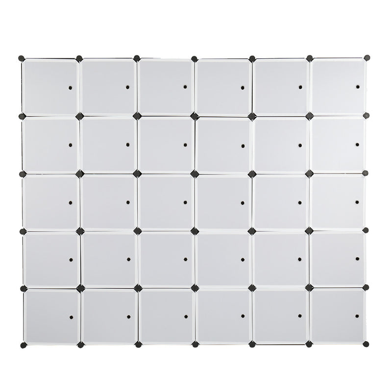 GAOMON 5 Layer 30 Grid Cube Storage with 6 Hangers Wardrobe for Living Room