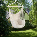 GAOMON Hammock Chair Durable Hanging Chair with Two Pillows Beige
