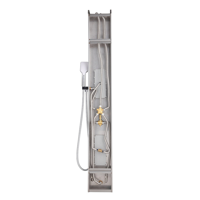 GAOMON 1.5m Shower Screen Five Water Outlet Modes Stainless Steel Silver