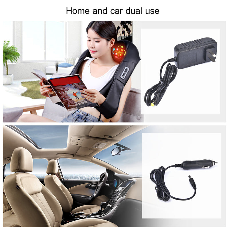 GAOMON U-shaped Shoulder Neck Massager 3-speed Rolling Kneading Massager Black