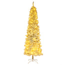 GAOMON 6.5ft Christmas Tree 719 Branches Artificial Christmas Pine Tree with Fiber Optics