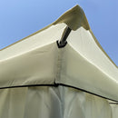 GAOMON 10x10ft Outdoor Tent with 4 Sided Curtains Double Top Waterproof Beige