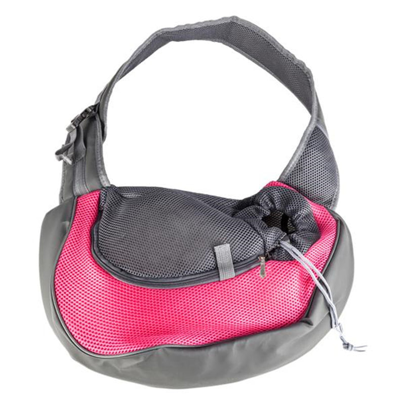 GAOMON Pet Sling Bag Breathable Mesh Travel Safe Single Shoulder Bag Rose Red