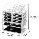 GAOMON 3pcs/set Transparent Cosmetic Storage Rack Transparent