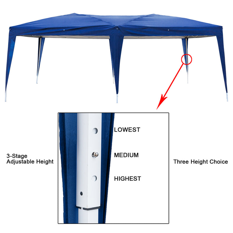 GAOMON 3x6m 4 Window Practical Waterproof Folding Tent Sunscreen Windproof Easy Set up Large Family Tents