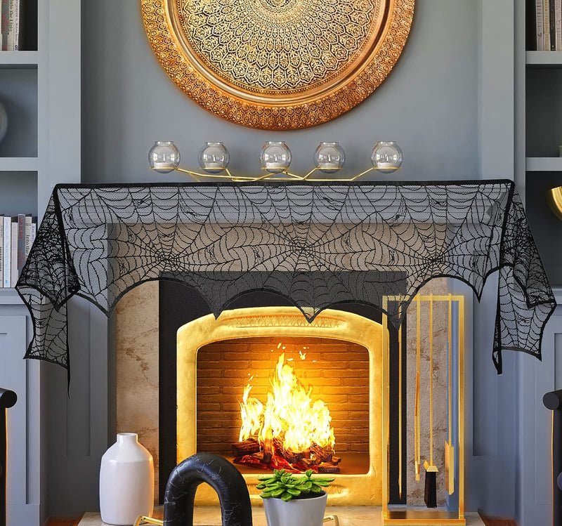 GAOMON 11pcs Halloween Fireplace Mantel Scarf Tablecloth