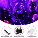 GAOMON Halloween Purple Spider Web Lights Waterproof