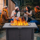 GAOMON 44 Inch Propane Fire Pit Table 50000BTU Rectangle Table with Double-Sided Cover