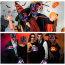GAOMON Halloween LED Mask Skeleton Gloves Set